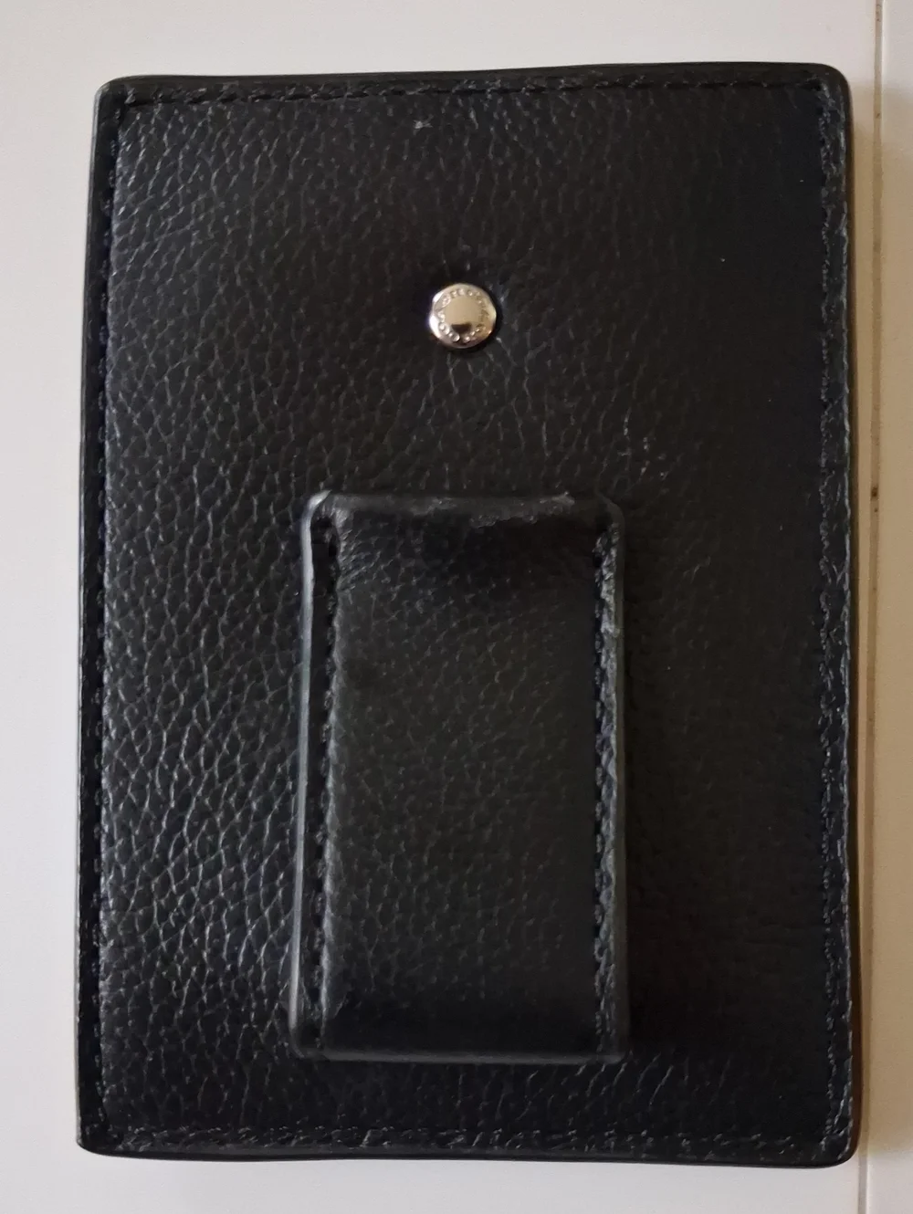 Coach Black Pebbled Leather Card Case